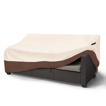 79" Patio Sofa Cover, 600D Waterproof Outdoor Couch Cover, Brown