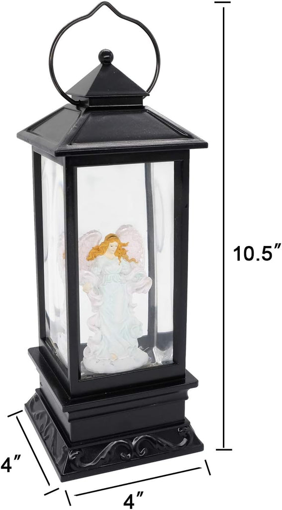 Angel Christmas Musical Snow Globe Lantern with 6 Hour Timer