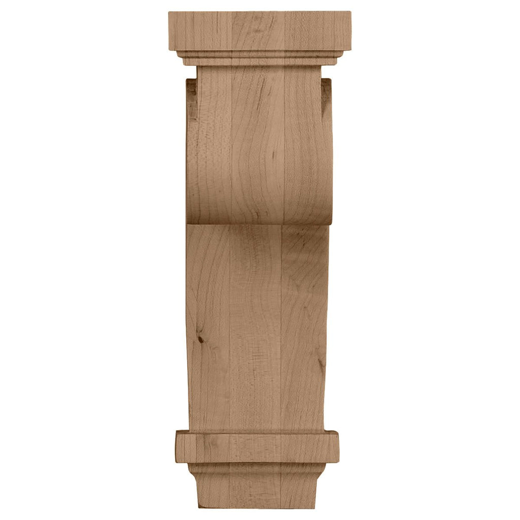 Scroll Wood Corbels, 3 1/4"W x 5"D x 9"H, Maple