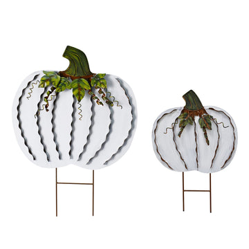 Pumpkin Garden Stake Metal Pumpkin Yard Sign Fall Decor Decorative Pumpkin