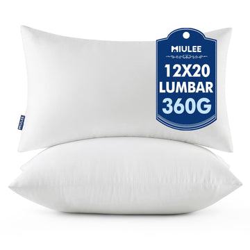 12x20 Throw Pillows Inserts 2 Pack, Decorative Pillows for Couch Bed