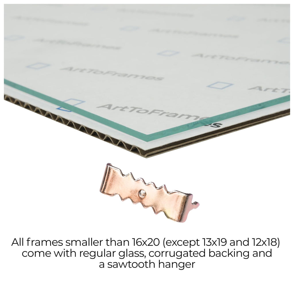 11x14 Inch Gold Picture Frame, This 1.2500 Inch Custom Poster Frame is Dark Gold - Comes with Glass and Corrugated
