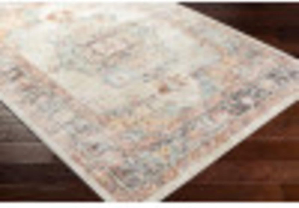 Solk Vintage Medallion Area Rug,5'3" x 7'3",Khaki