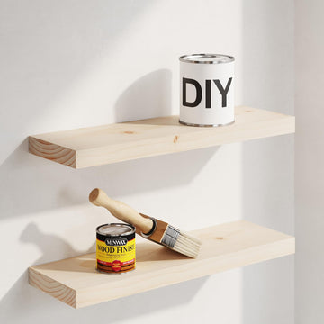 18 Inch DIY Floating Shelves, High-End Solid Pine Wood, Set of 3