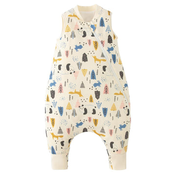 2.5 TOG Toddler Sleep Bag 2- 100% Cotton Winter Side Open Zipper Baby Sleep Sack with Feet, Warm Toddler Wearable