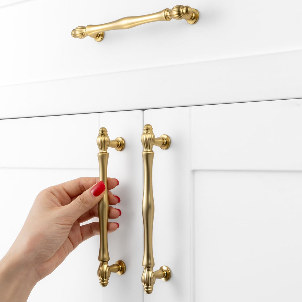 5 Inch Brushed Gold Cabinet Pulls Drawer Handles 10 Pack 2510