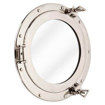 Wall Mounted Vintage Nautical Ship Porthole Mirror Decor | Pirate's Maritime Nautical Themed Decor | Vanity Mirror