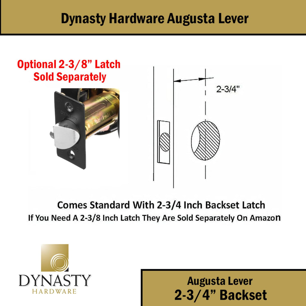 Augusta Storeroom Lever Lockset, ADA, Grade 2, Flat Black
