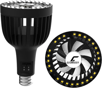 Grow Light Bulb with Built-in Plant Fan, Full Spectrum LED Plant Light Bulb, 20W, E26 Base, 6000K Plant Light