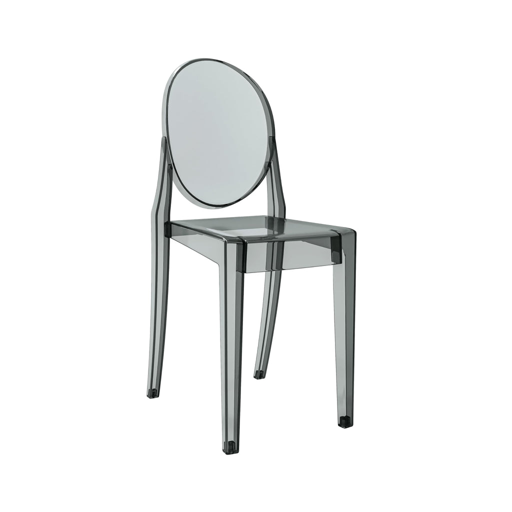 Ghost Chairs, Stackable Acrylic Event Chairs, Set of 4, Grey
