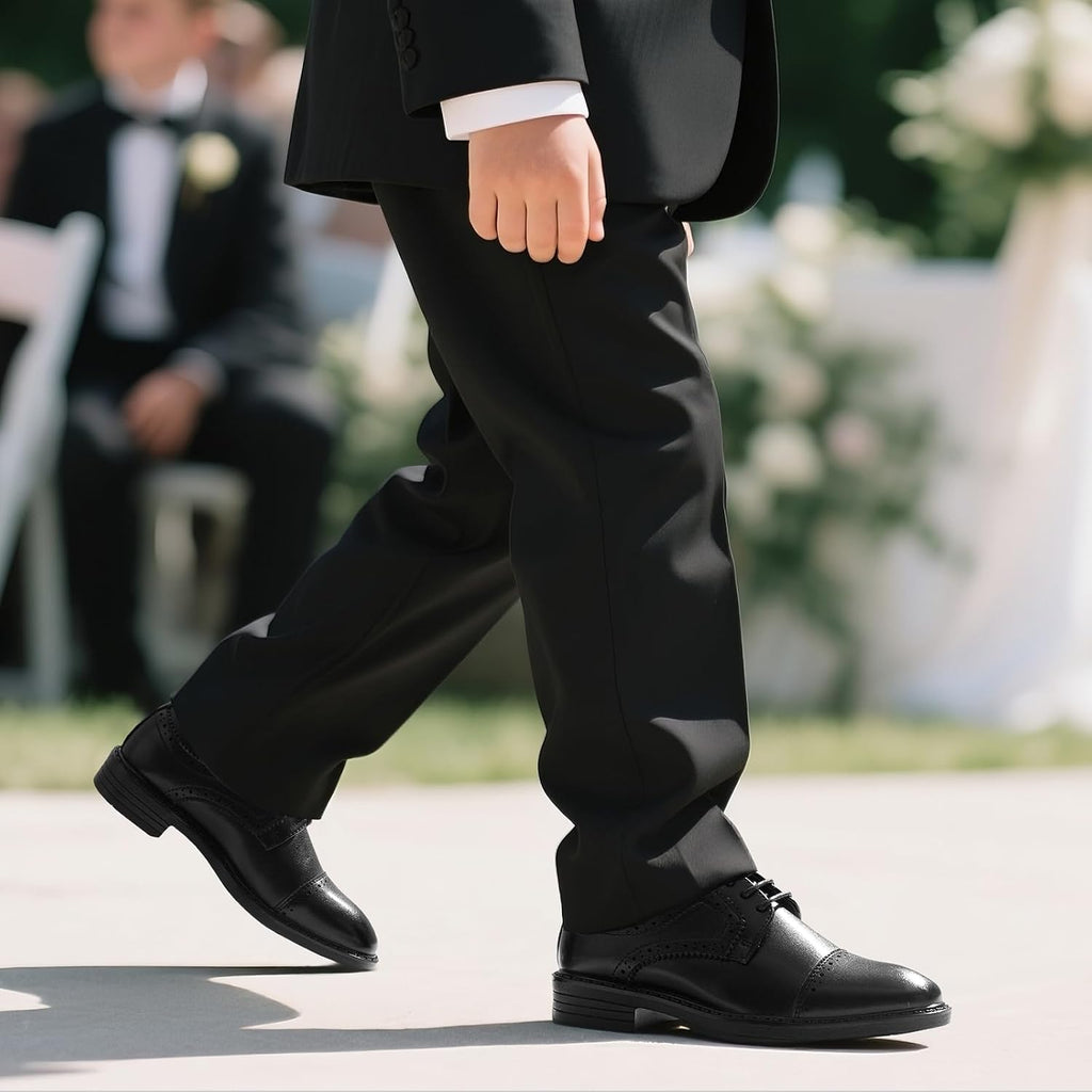 Boys Dress Shoes Classic Oxfords Kids Wedding Church Formal Shoes