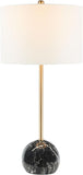 SAFAVIEH Lighting Collection Kyrene Contemporary Gold/Black Marble 32-inch Table Lamp (LED Bulb Incl