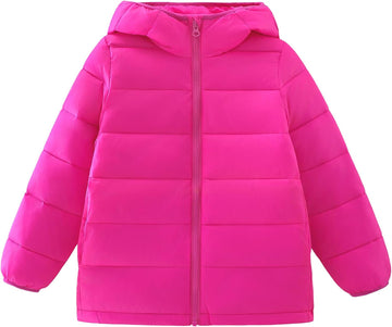 Hooded Puffer Jackets for Girls Lightweight and Packable Autumn a Winter Coat