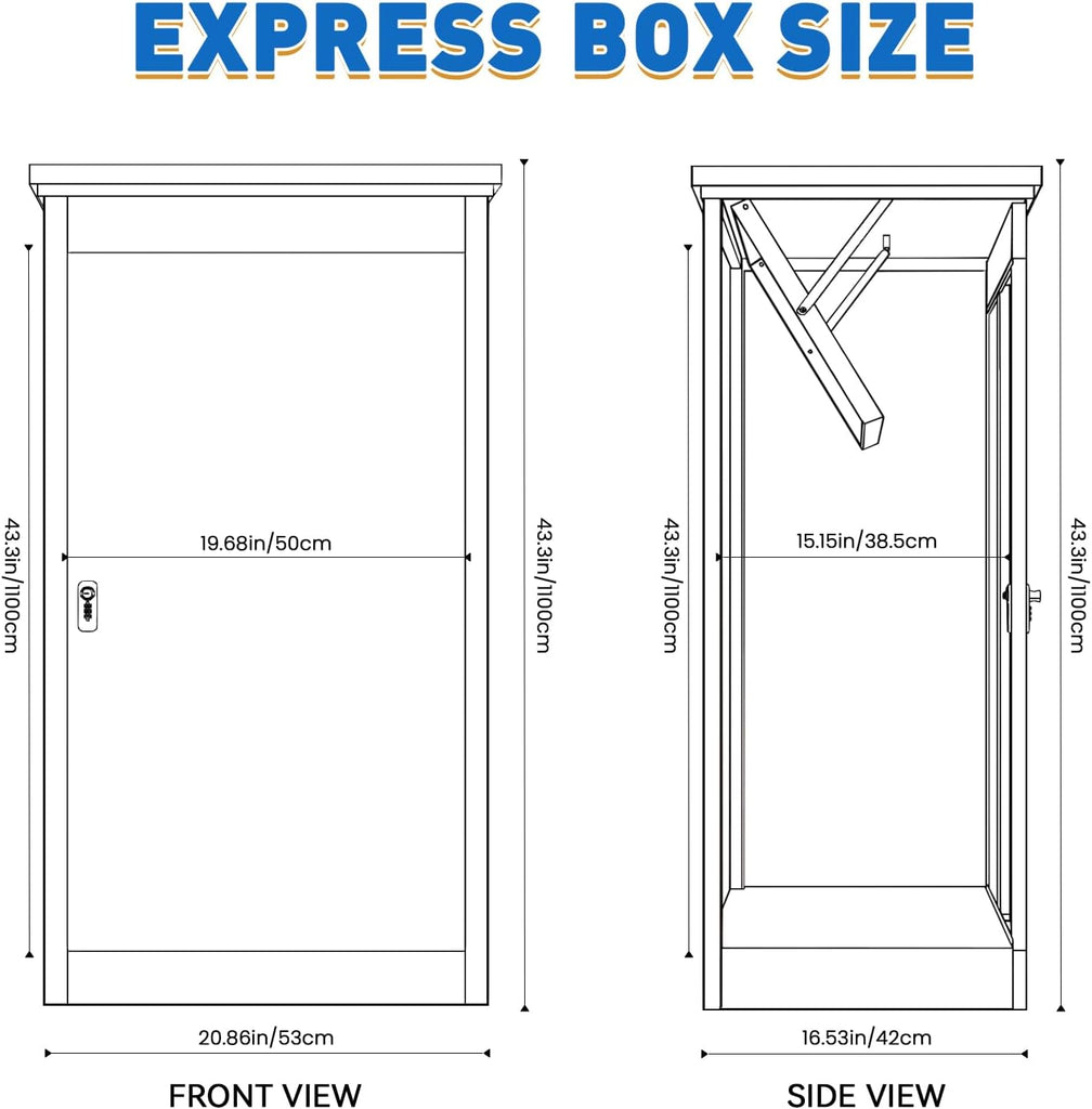 Package Delivery Boxes Drop Box with Combination Lock