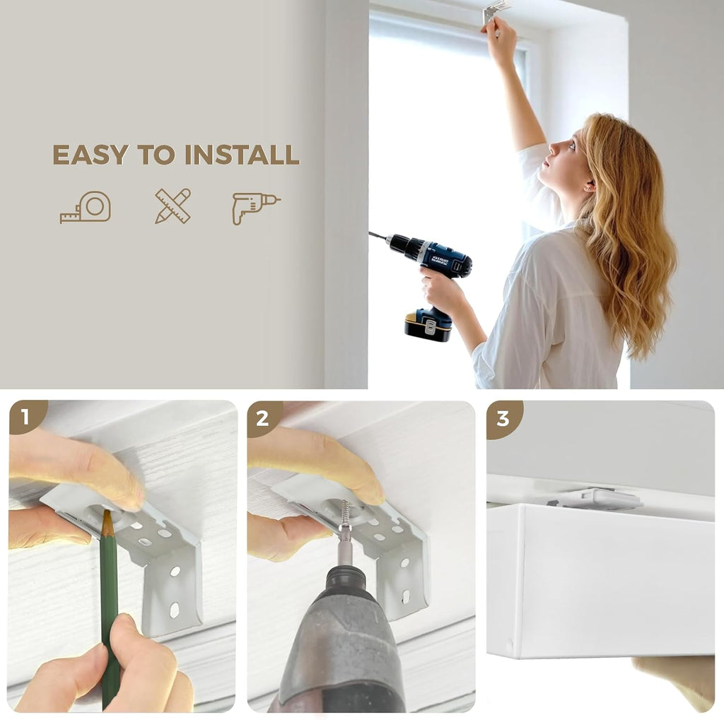 Blackout Smart Motorized Blinds with Remote, | Rechargeable Automatic Blinds, Work with Alexa Google via Hub