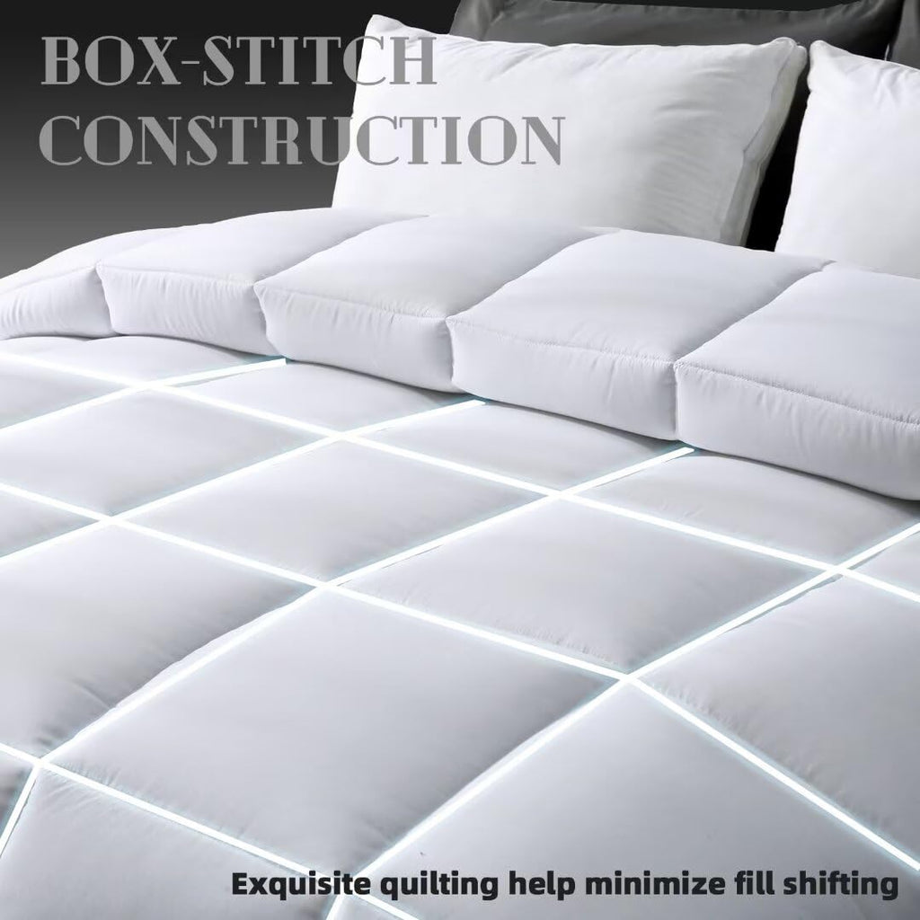 Comforters Oversize King Size, White Duvet Insert, Lightweight