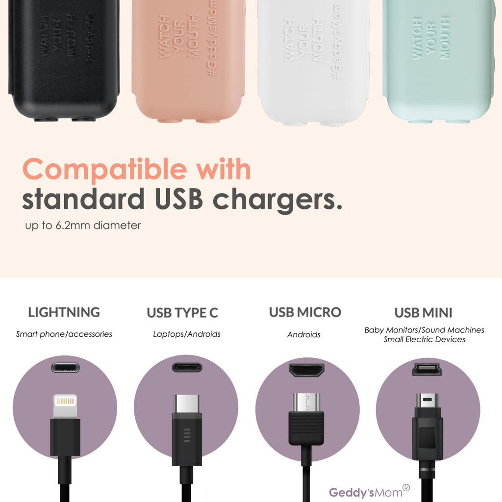 Proof USB Charger Safety Cover (Dusty Aqua, 3-Pack)