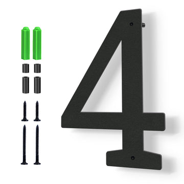 24" Stainless Steel Floating House Numbers, Metal House Numbers for Outside, Modern Address Number, Black Door Number