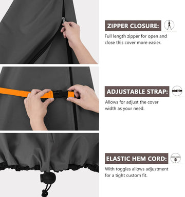 Oxford Cloth Waterproof Patio - Outdoor Gardens Cantilever, Windproof Anti-UV Dustproof with Heavy Duty Zipper