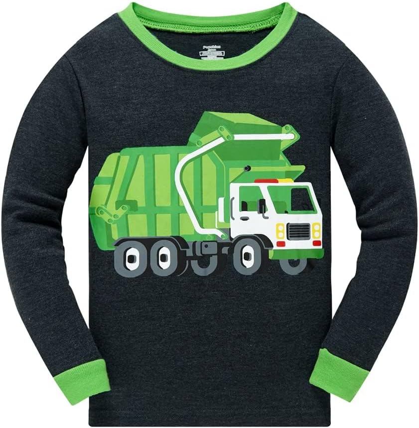 Little Boys Pajamas for Toddler Clothes Set Train Sleepwear Long Sleeve 100% Cotton 2 Piece Kids Pjs Years