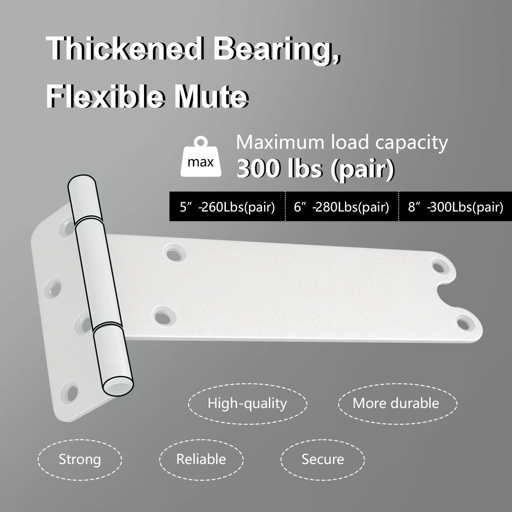 6 Pack 6" Door Hinges, 280 Lbs Capacity Heavy Duty Gate Hinges