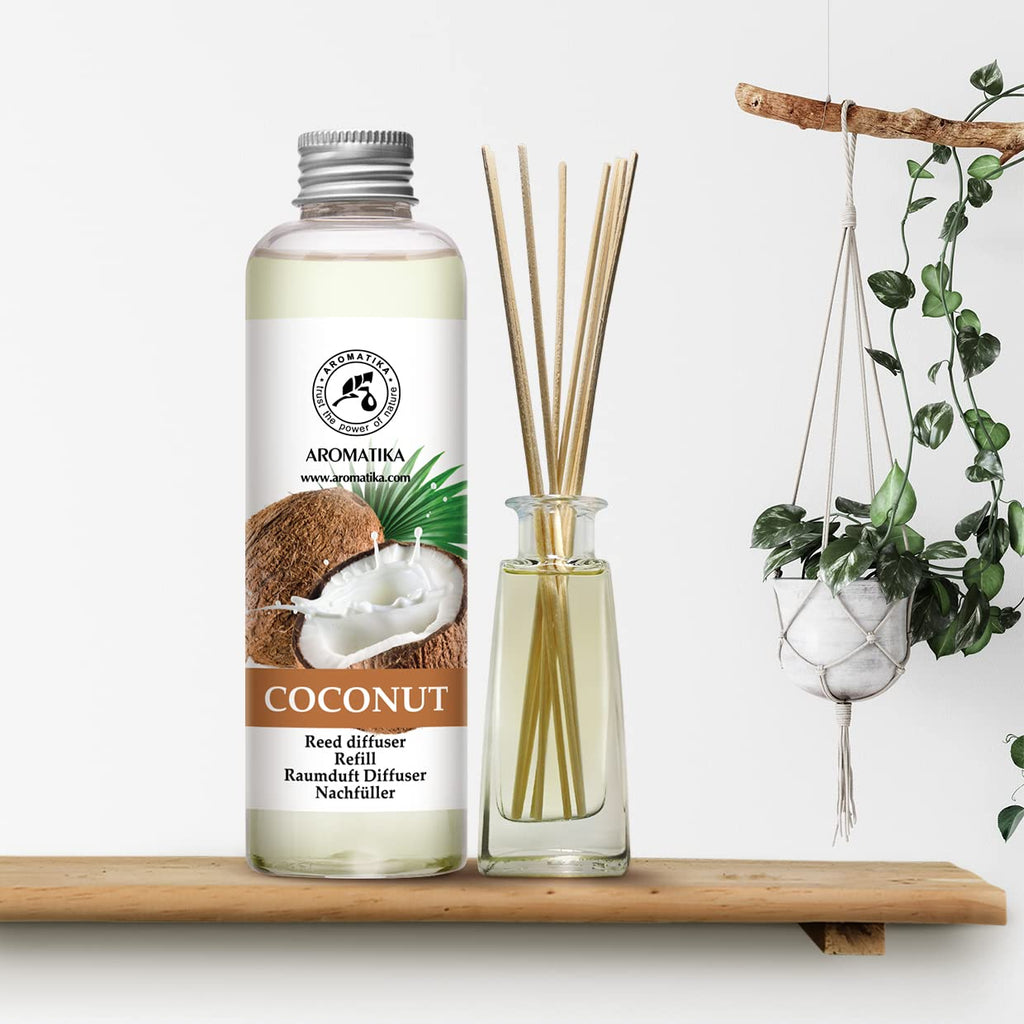 Coconut Reed Diffuser Refill 6.8 Fl Oz (200 ml) - Aromatherapy Room Fragrance - Home Air Freshener - Scented Diffuser