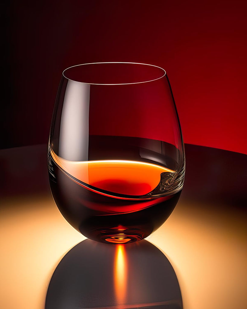 Stemless Wine Glasses(Set of 4)-20 oz,Crystal Wine Cups for Red or White Wine,Large Water Juice Glasses,No Stem Glass