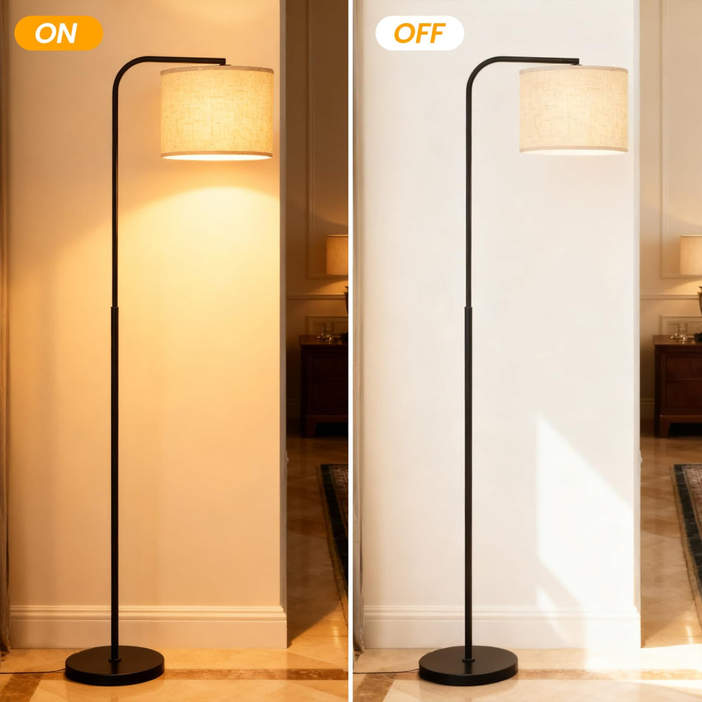Arc Floor Lamp with Remote and Dimmable Black Floor lamps