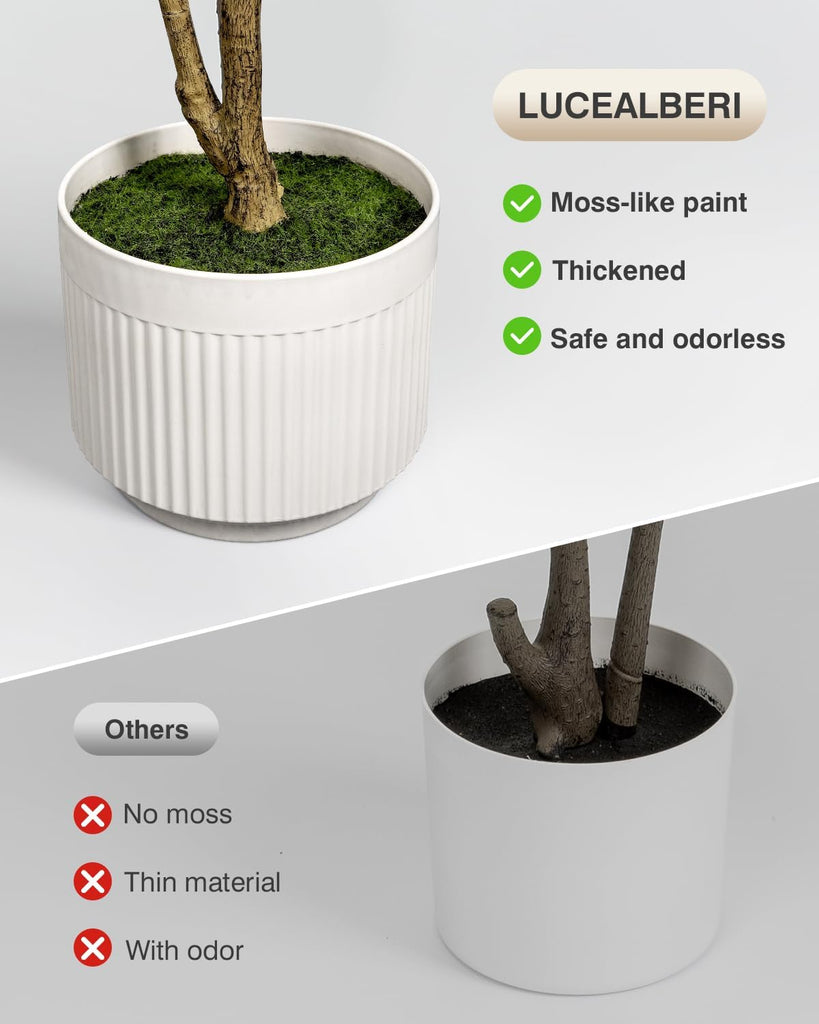 Artificial Olive Tree 6FT - Tall Faux Olive Trees Indoor with Planter&Cotton Basket, Large Fake Olive Plants