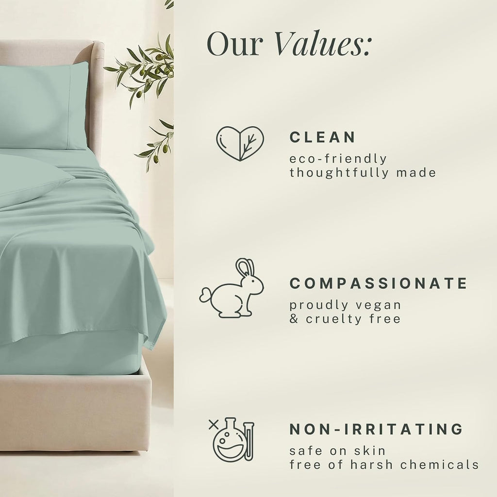 Bed Sheets, Luxury Soft 6 Piece Bed Sheet Set Extra Deep Pocket Fitted Sheets Fits Mattress up to 21", Double Brushed