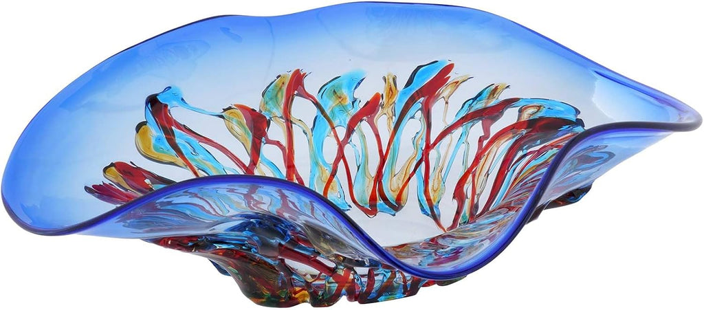 Oceanos Centerpiece Bowl - Blue and Red - Set of 2