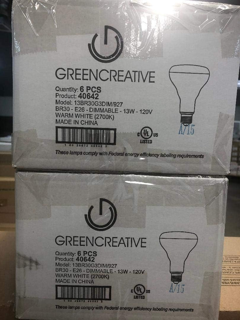 12 Pieces 40642 13BR30G3DIM/927 13 W Dimmable LED BR30 2700K 120V