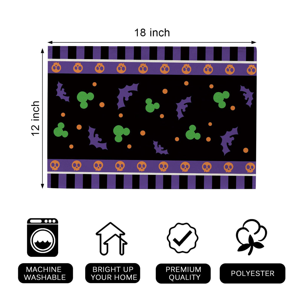 Purple Halloween Placemats Set of 4
