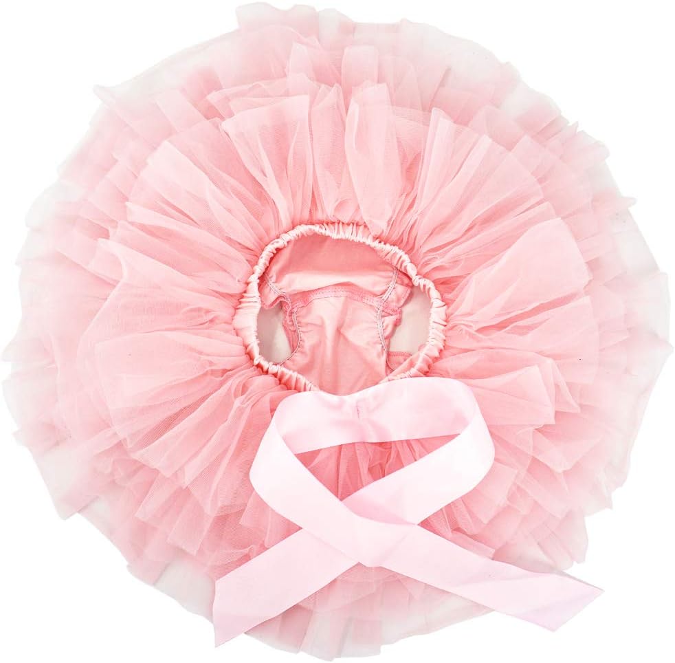 Baby Girls Soft Tutu Skirt with Diaper Cover,1st Birthday Party Tutu Skirt Sets