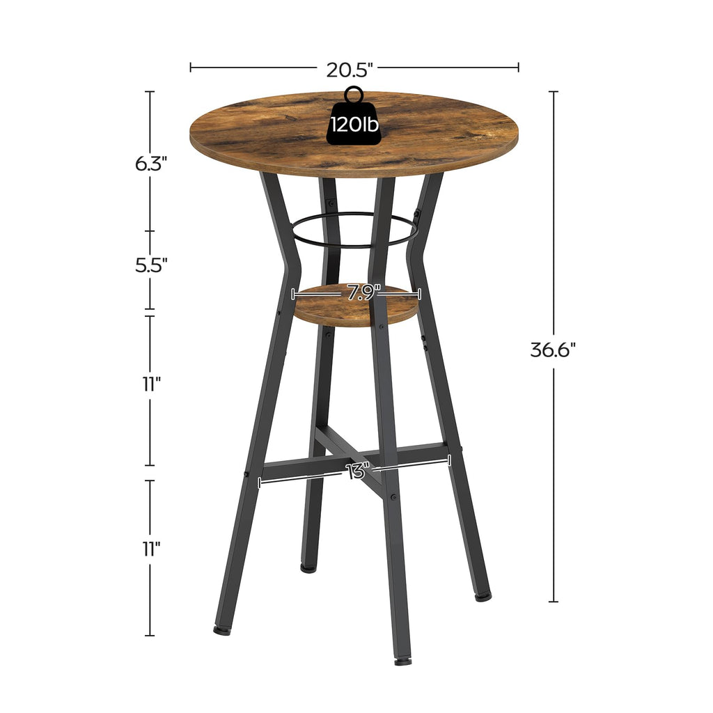 Bar Table, 2-Tier Round High Top Table, Pub Table, Home Bar Counter Height Tables, Bistro Tables, Meeting Room, Pub