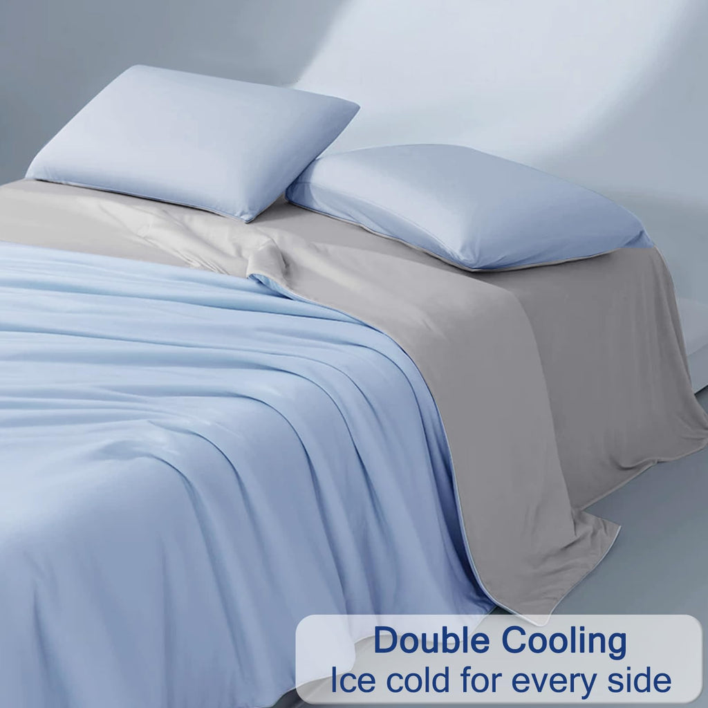Cooling Comforter King Size for Hot Sleepers & Night Sweats, Luxury Lightweight Cooling Blanket, Soft Dual-Sided
