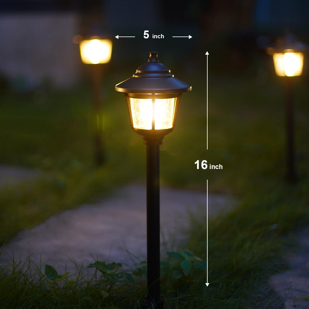 8 Pack 12V Low Voltage Landscape Path Lights, Replaceable Bulbs