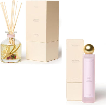 Rose & Sandalwood Reed Diffuser Set and Room Spray | Home Fragrance | Gifts for Women