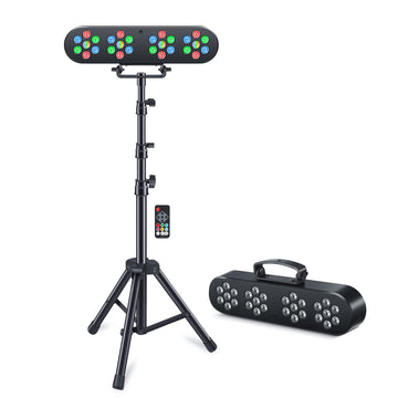 DJ Lights with Stand, Stage Lights with Stand Sound Activated LED Par Light Set, for Mobile Booth Gig Bar Wedding