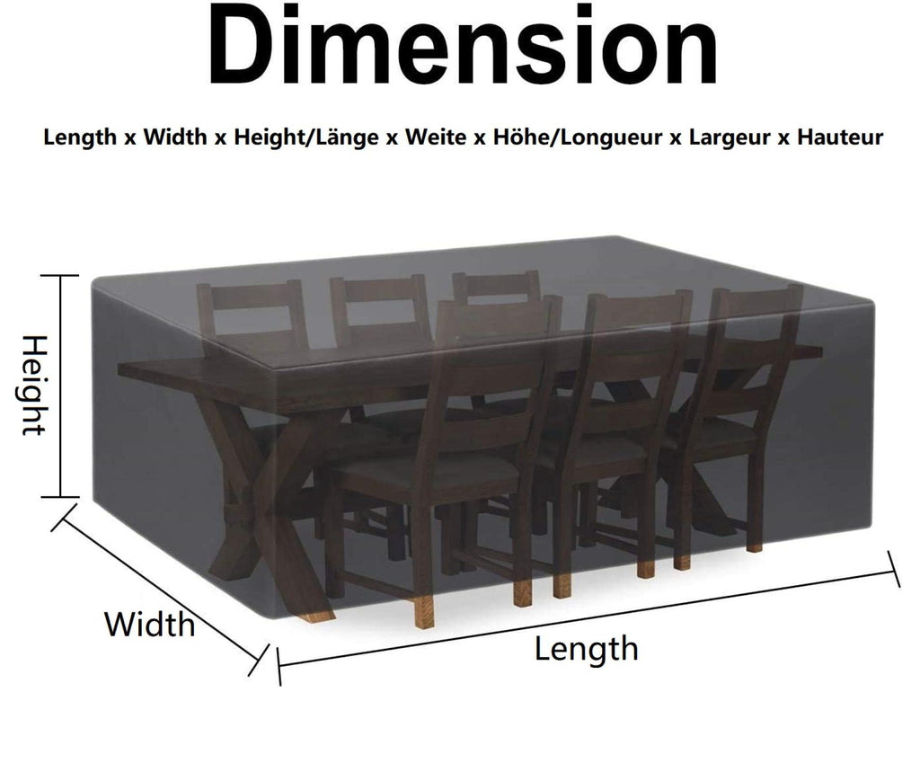 Large Patio Furniture Cover Waterproof Outdoor Furniture Covers 87" L*55" W*33" H Extra Large Outdoor Furniture Set