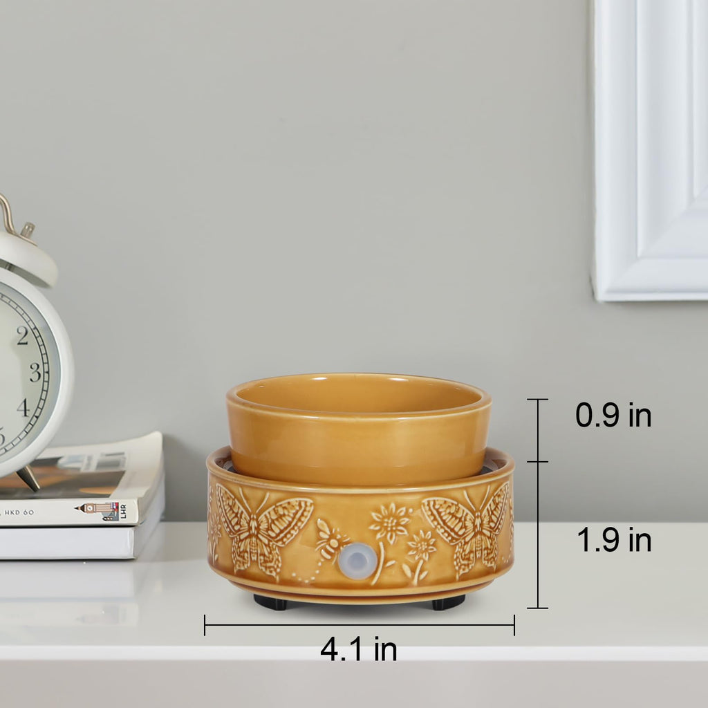 3-in-1 Wax Melt Warmer for Scented Wax, Butterfly Ceramic Wax Warmer