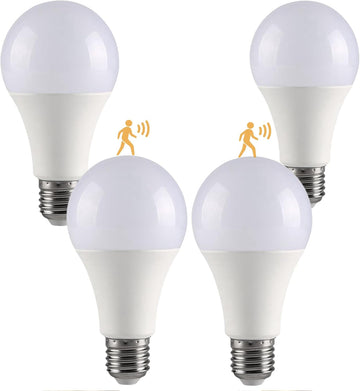 Outdoor Motion Sensor LED Light Bulbs, 12W Dusk to Dawn Bulb, 3000K Soft White 1200LM, A19 E26