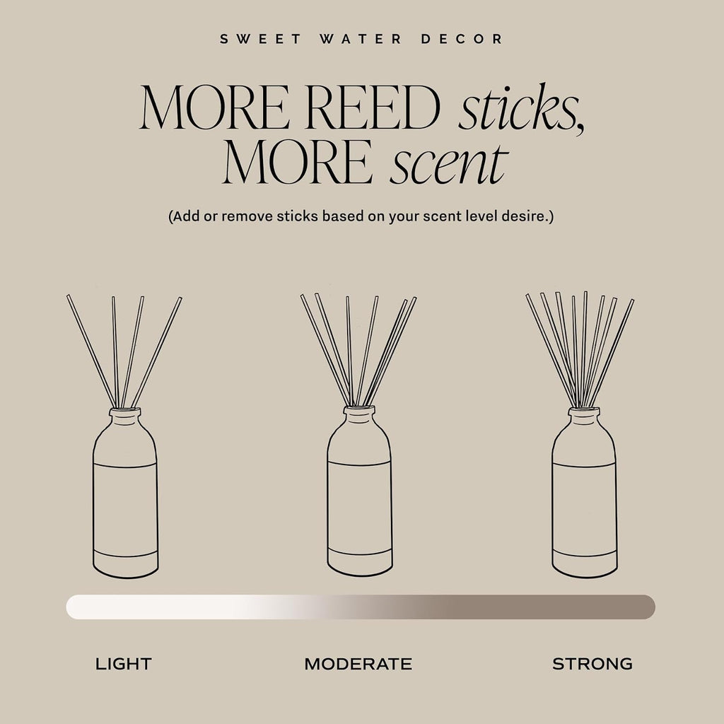 Salt & Sea Reed Diffuser Set - Sea Salt Citrus & Musk Amber Scent Diffuser - Reed Diffusers with Long Lasting