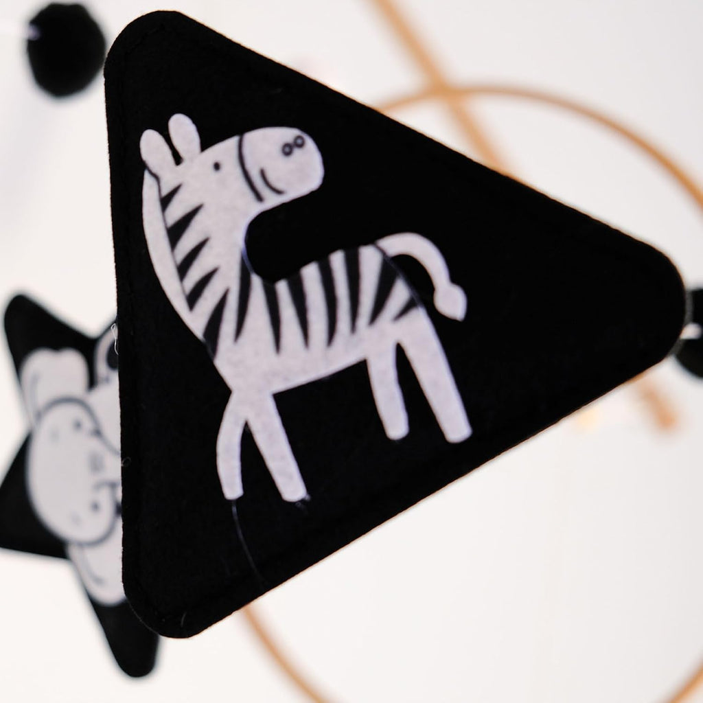 Montessori Mobile for Crib, Black and White Mobile for Baby, Neutral Baby Crib Mobile for Boys Girls, Nursery Mobiles