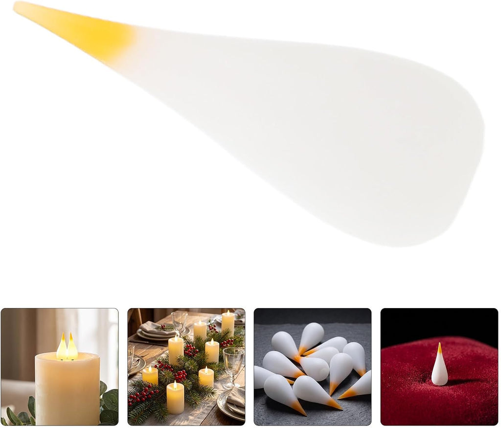 10pcs LED Candle Flame Bulb Silicone Tip Replacement Head