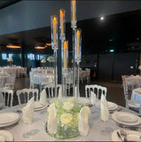 42.5inch 10pcs Acrylic Candelabra Centerpieces for Tables 5 Arms Wedding centerpieces for Decorations
