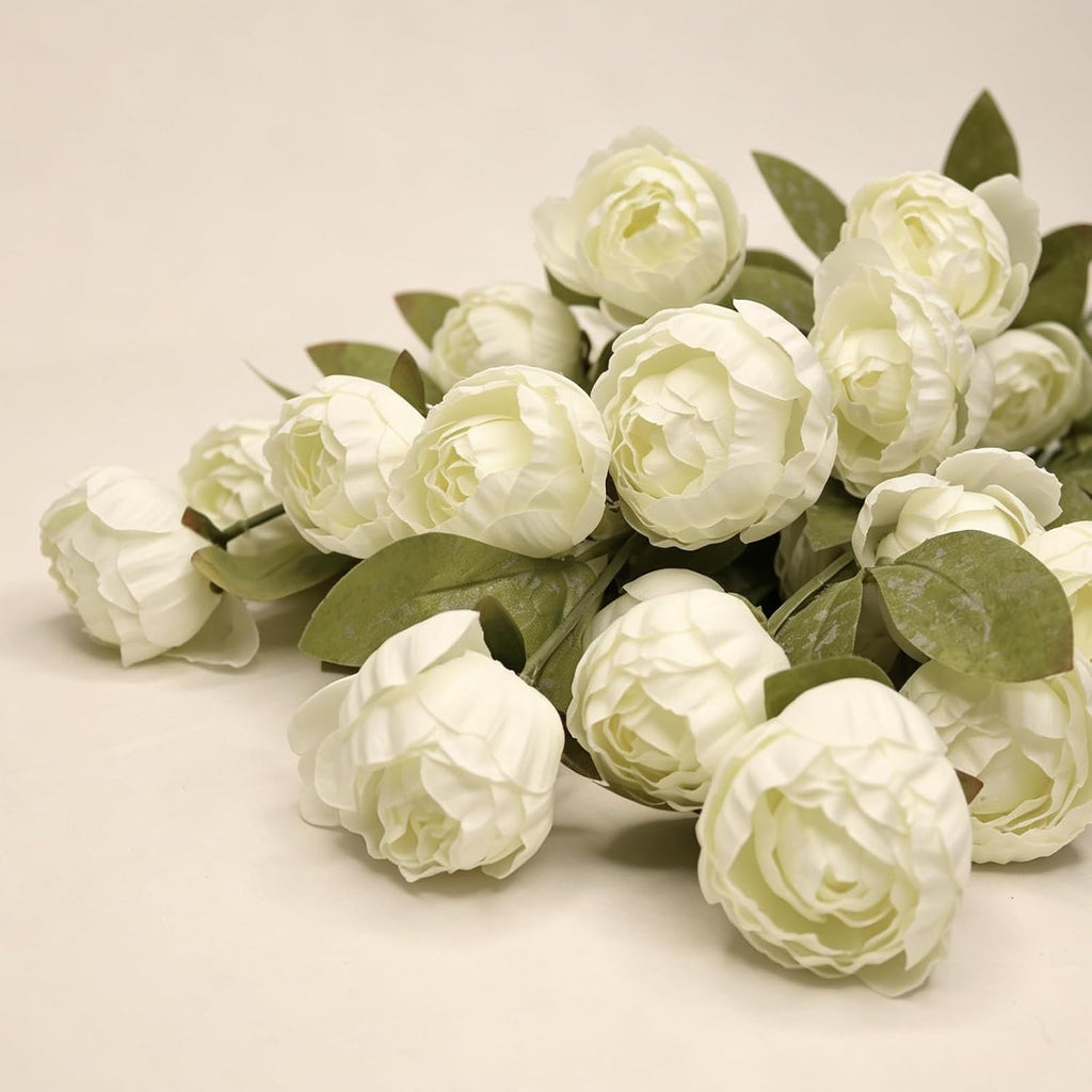 Faux Peonies Artificial Flowers for Vase - 29" Bulk Silk Fake Peonies Flower Stems, Real Touch Fake Flowers - Set of 6