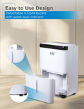 1000 Sq. Ft. Dehumidifier for Home, Bedroom and Basement, Up To 9 Pints Per Day, ENERGY STAR Certified, 3.3