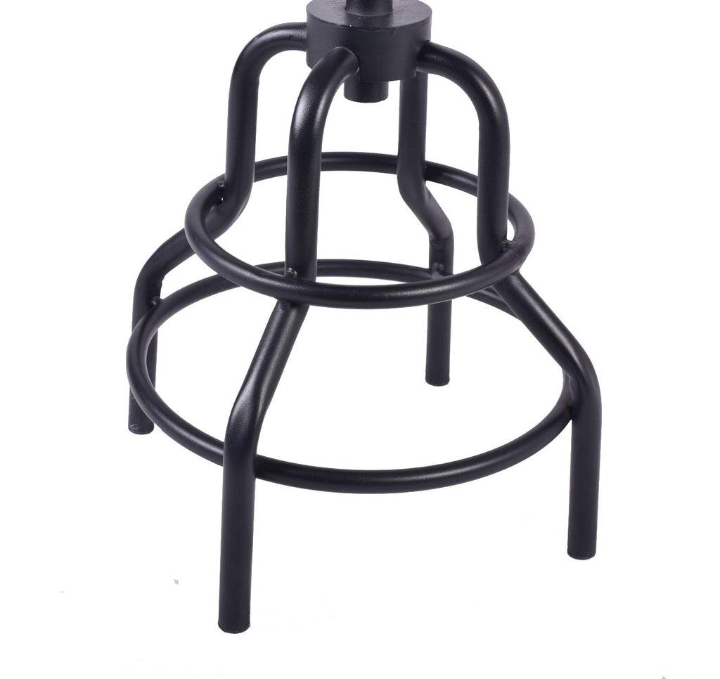 Retro Antique Industrial Design Metal Adjustable Height Bar Stool Chair Kitchen Dining Breakfast Chair Natural