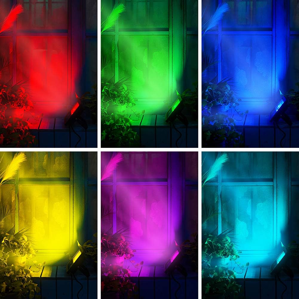 10W Dimmable RGB LED Color Changing Outdoor Flood Light